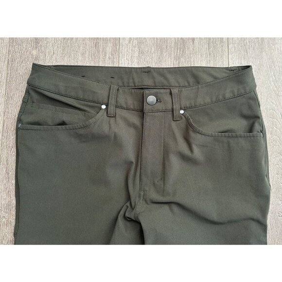 Lululemon Men’s ABC Pant Slim Fit 30 X 30 Dark Olive Green Warpstreme - Picture 7 of 7